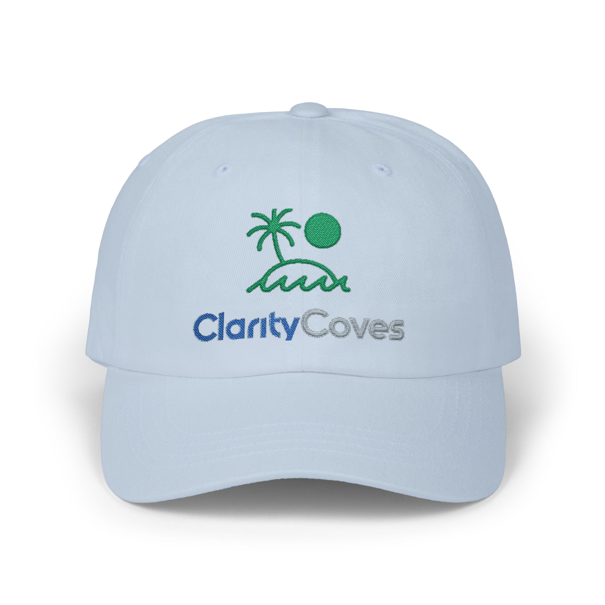 Dad Cap — Clarity Coves Embroidered Palm Logo ("be good do good")