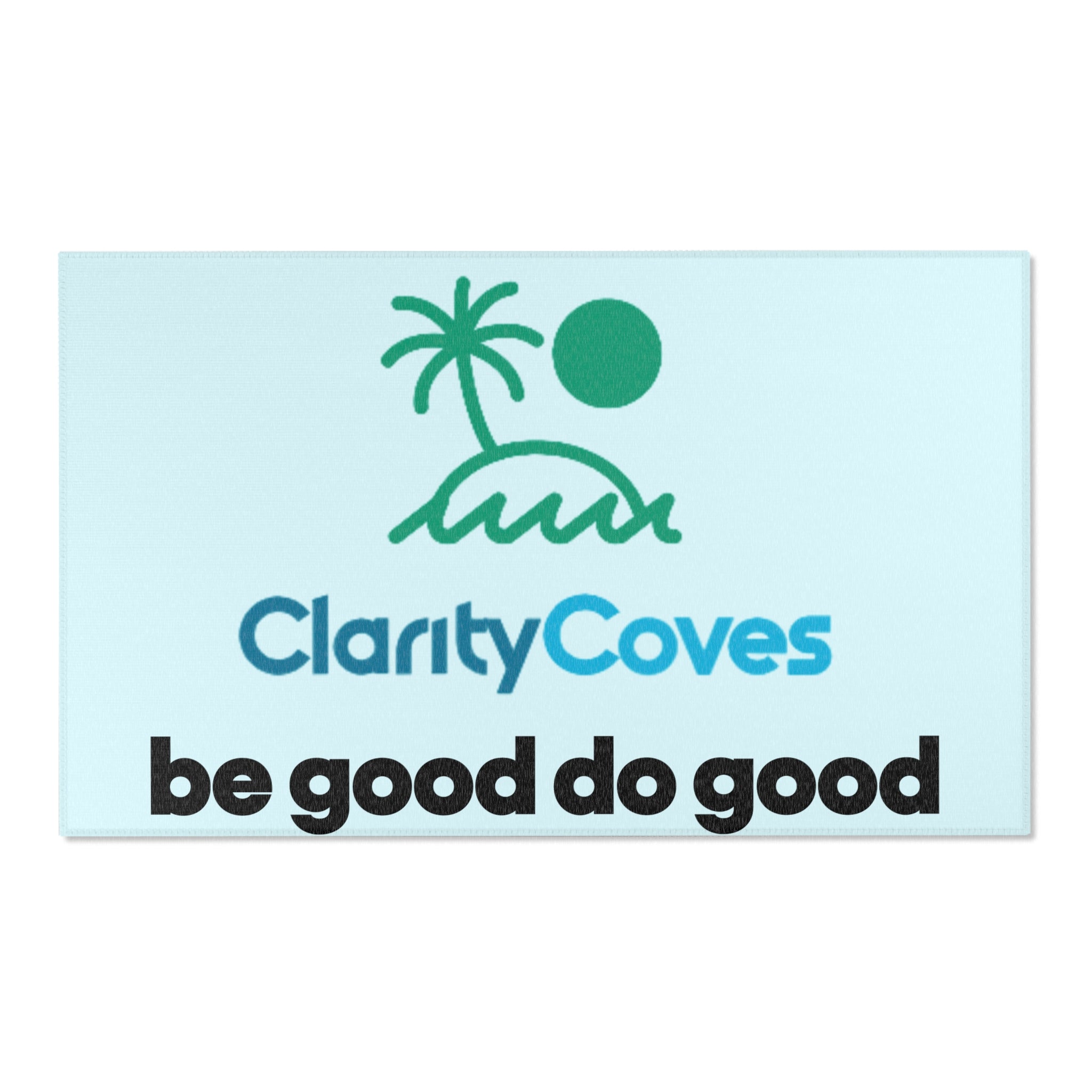 Clarity Cove Coastal Area Rug - "Be Good Do Good" Welcome Mat
