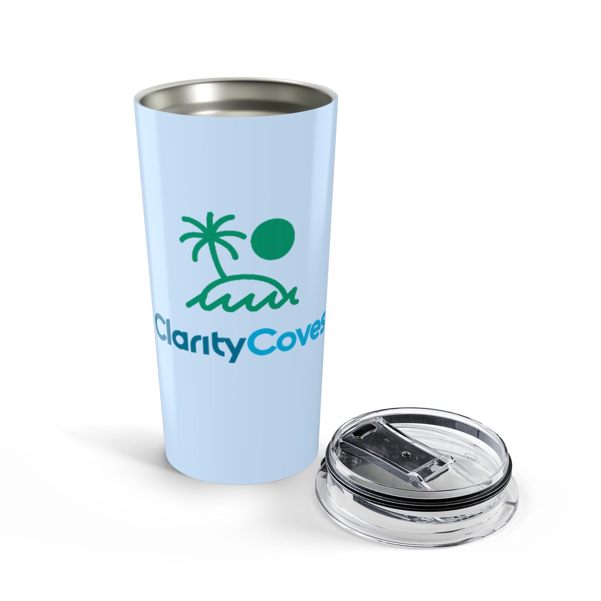 20oz Beach Logo Tumbler — Clarity Cove Insulated Travel Cup