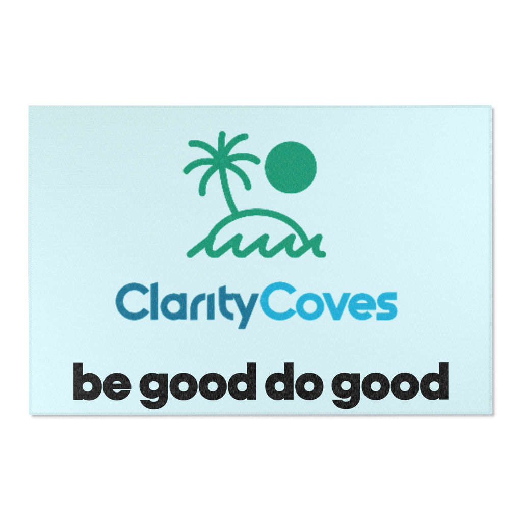 Clarity Cove Coastal Area Rug - "Be Good Do Good" Welcome Mat