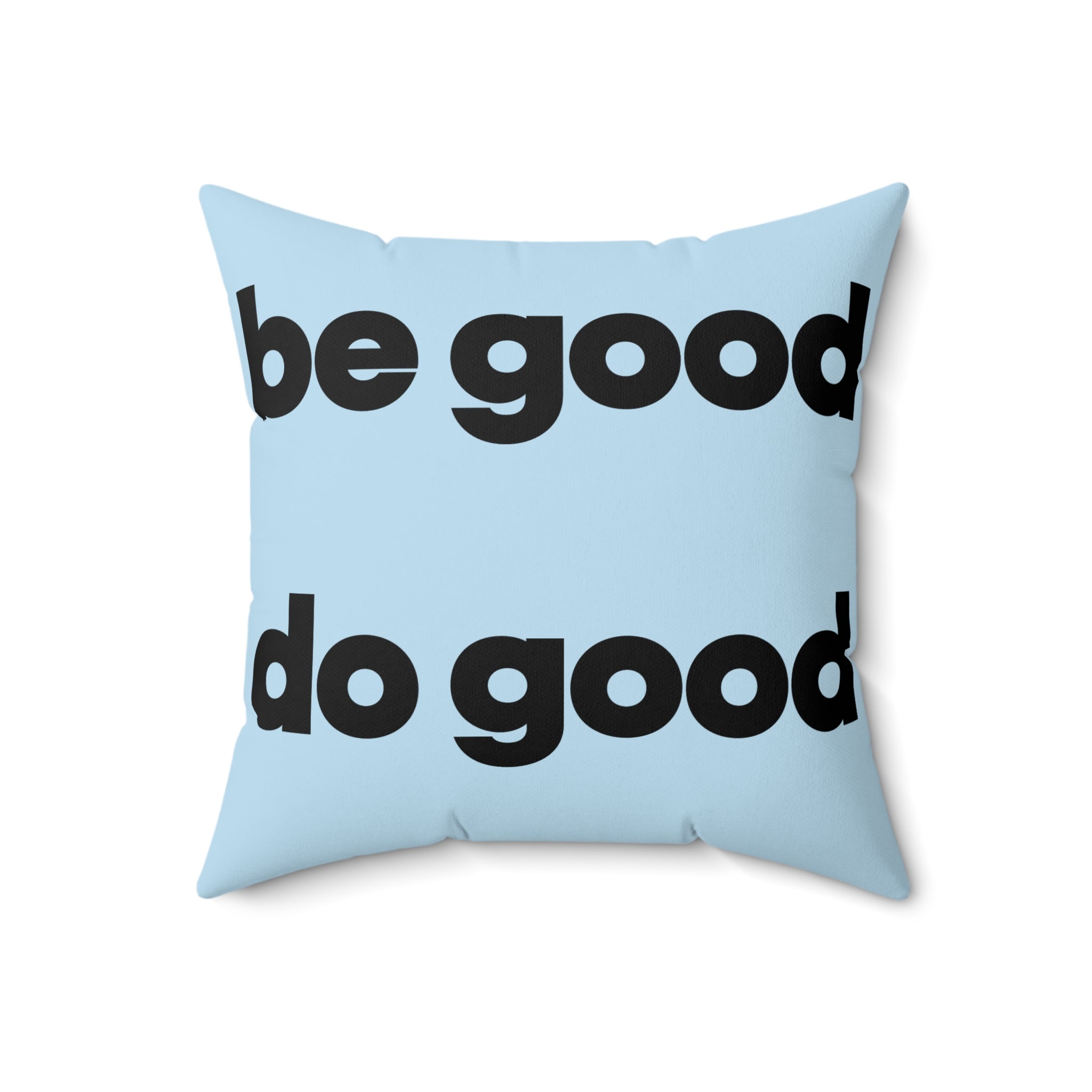 Square Pillow — Clarity Coves Tropical Logo / "Be Good Do Good" Motivational Throw Pillow