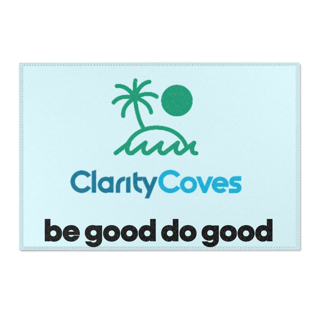Clarity Cove Coastal Area Rug - "Be Good Do Good" Welcome Mat