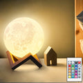 Moonlight Night Light for Kids Adults, 4Inch/3D Printing Moon Lamp Night Lamp for Bedroom Decor, 16 Color Moon Decor for Kids Bedroom Decor